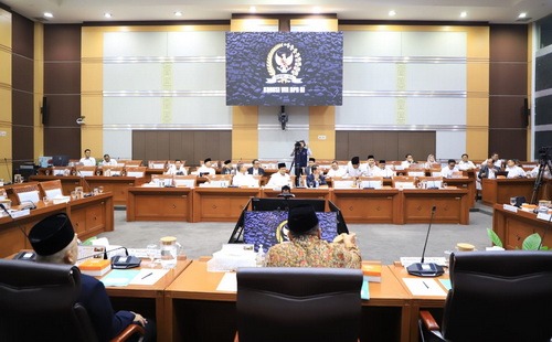 Menteri Agama, Nasaruddin Umar, dalam Rapat Kerja bersama Komisi VIII DPR RI di Kompleks Senayan, Jakarta. (ist)