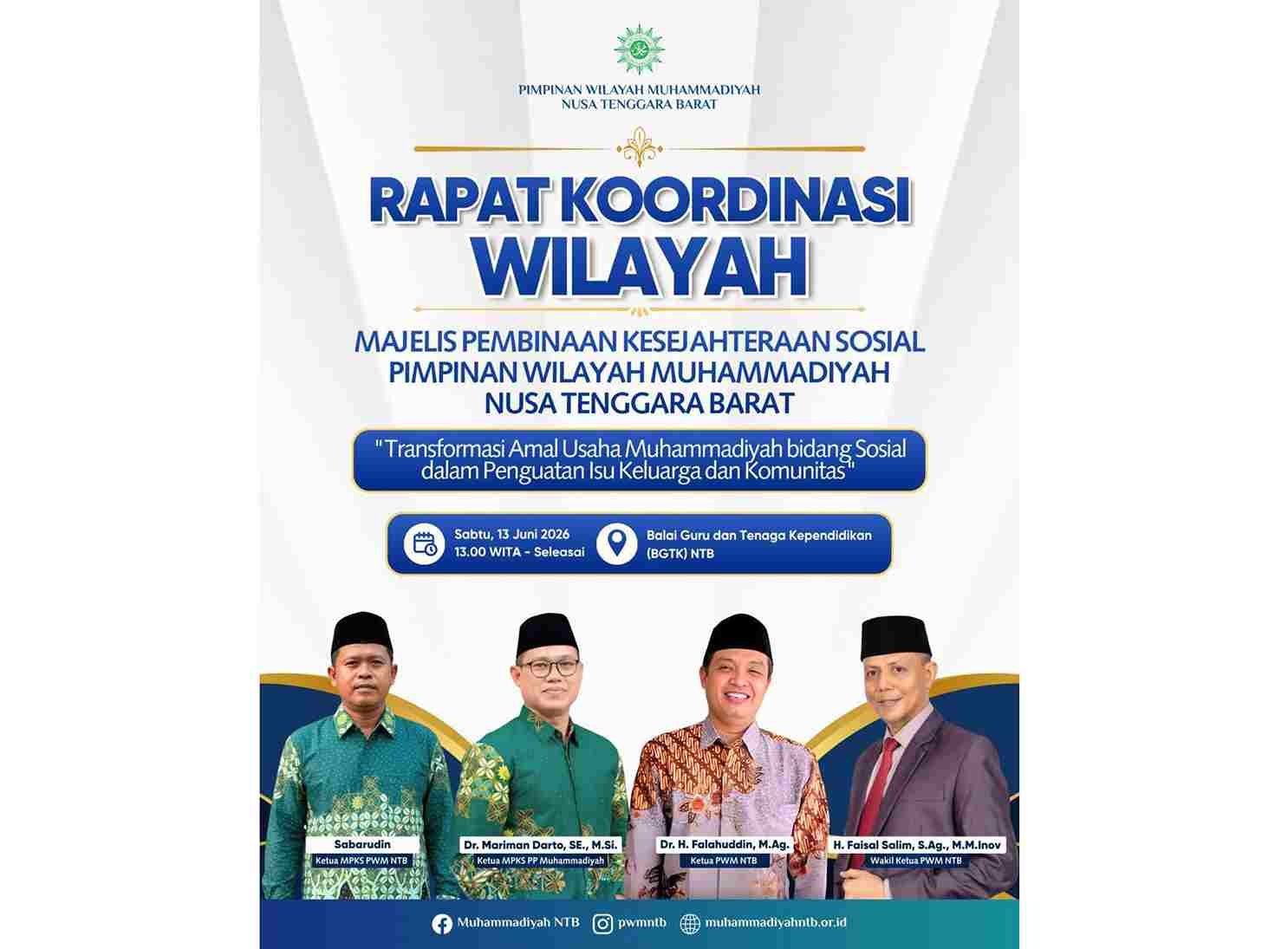Rakorwil MPKS PWM NTB: Muhammadiyah Dorong Transformasi Layanan Sosial Berbasis Komunitas