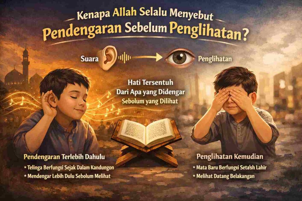 Kenapa Allah Selalu Menyebut Pendengaran Sebelum Penglihatan?