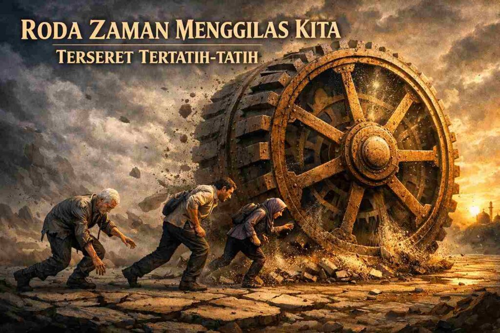 Roda Zaman Menggilas Kita Terseret Tertatih-Tatih