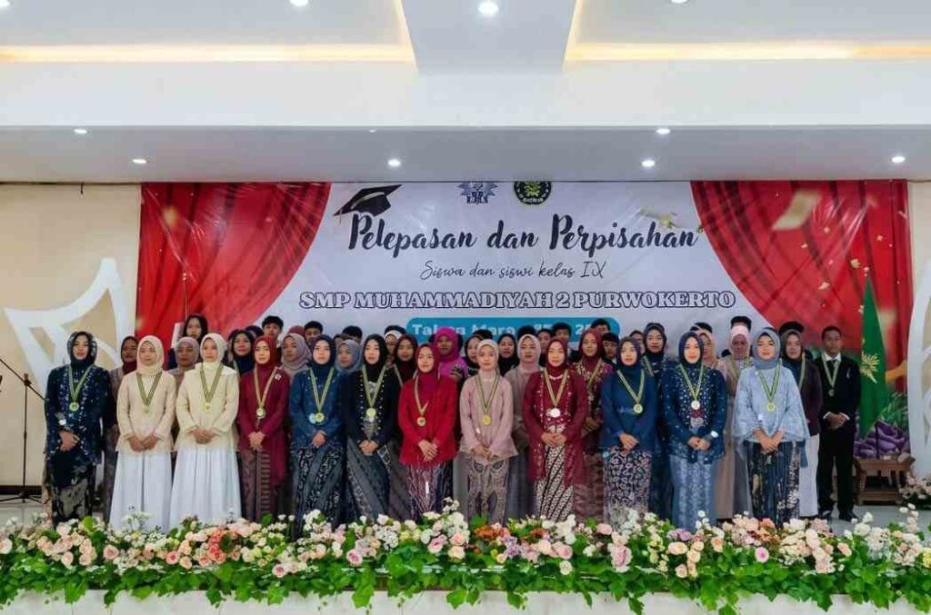 Pelepasan Siswa Kelas IX, SMP Muhammadiyah 2 Purwokerto Kuatkan Karakter Lulusan Melalui Jargon BERAKSI