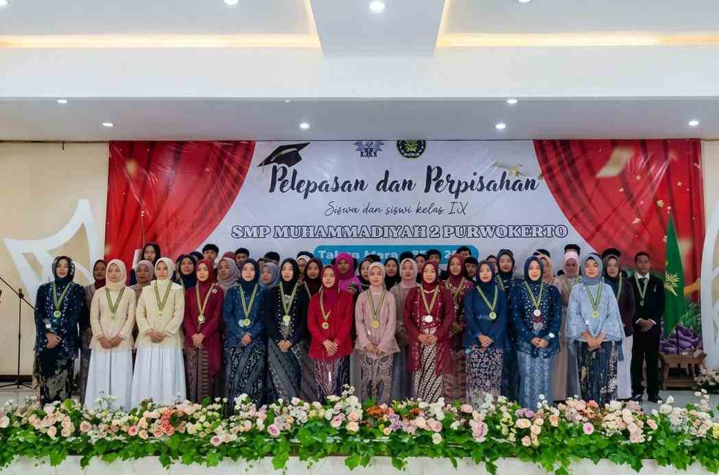 Pelepasan Siswa Kelas IX, SMP Muhammadiyah 2 Purwokerto Kuatkan Karakter Lulusan Melalui Jargon BERAKSI