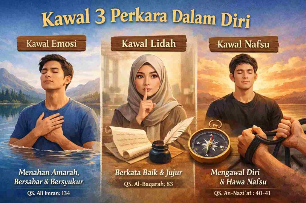 Kawal 3 Perkara dalam Diri: Emosi, Lidah dan Nafsu