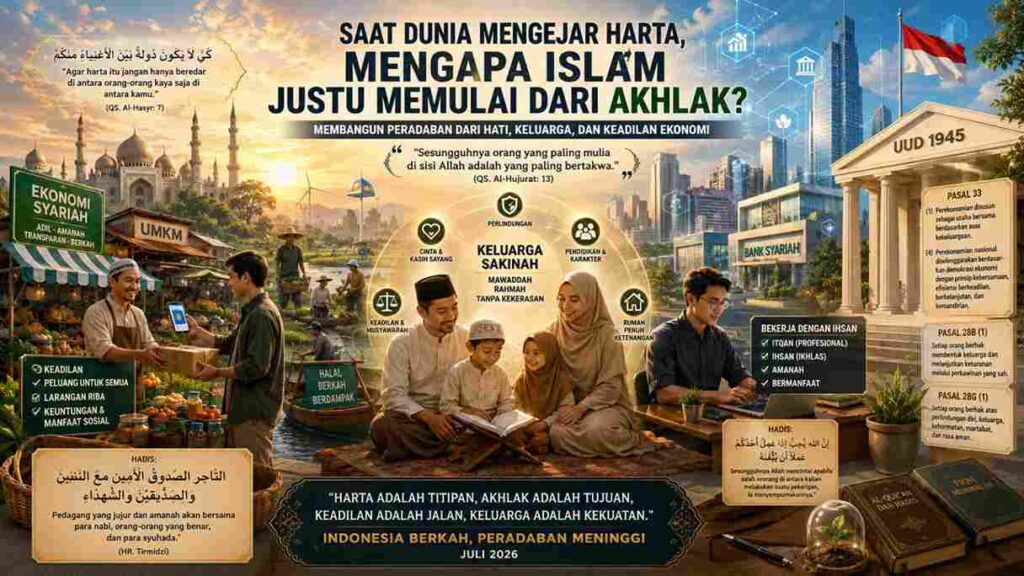 Saat Dunia Mengejar Harta, Mengapa Islam Justru Memulai dari Akhlak?