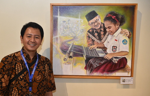 Lukisan karya guru Vokasi yang sempat menjadi perhatian. (ist)