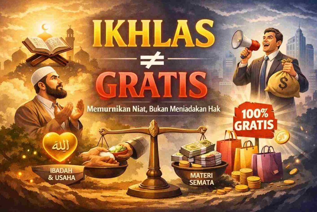 Berhenti Menyamakan Ikhlas dengan Gratis