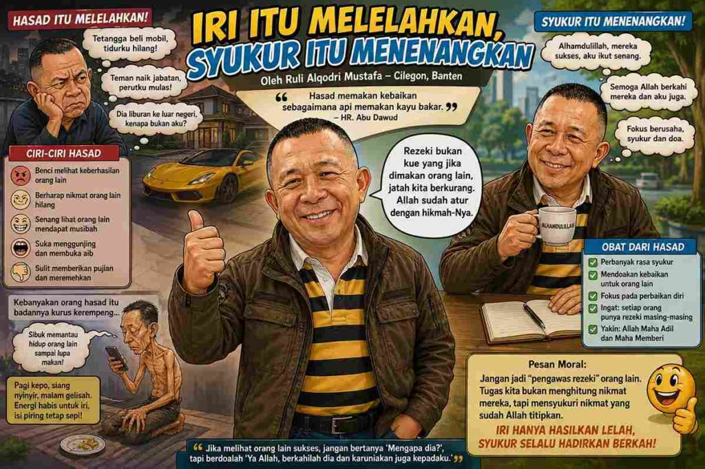 Iri Itu Melelahkan, Syukur Itu Menenangkan