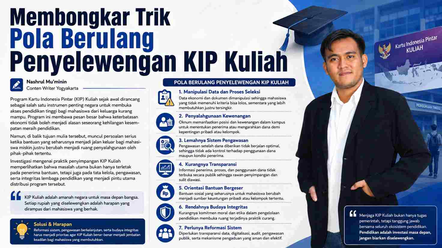 Membongkar Trik Pola Berulang Penyelewengan KIP Kuliah