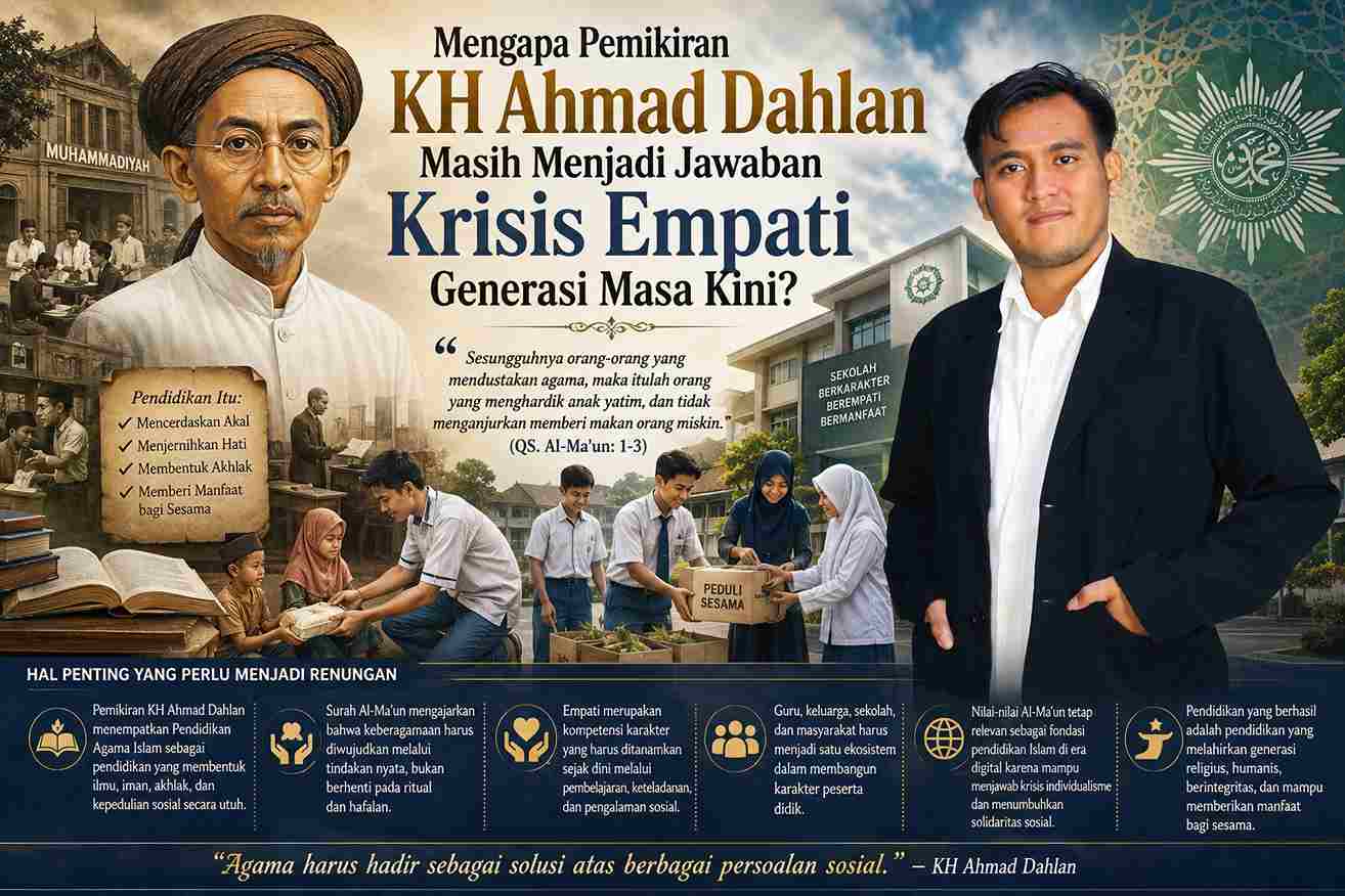 Mengapa Pemikiran KH Ahmad Dahlan Masih Menjadi Jawaban Krisis Empati Generasi Masa Kini?