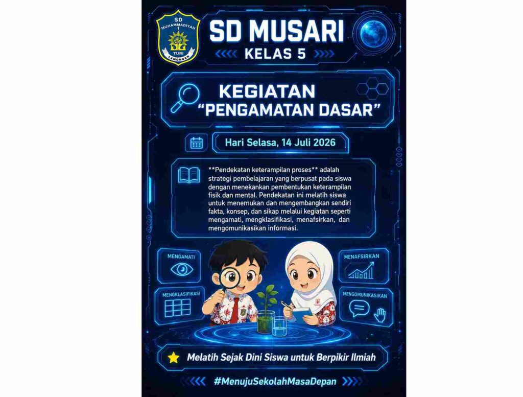 SD Musari Tanamkan Keterampilan Mengamati, Fondasi Belajar Sejak Awal Tahun Ajaran