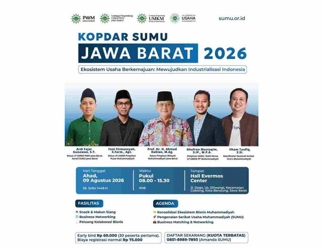 Kopdar SUMU Jawa Barat 2026, Penguatan Jejaring Pengusaha Muhammadiyah Menuju Industrialisasi