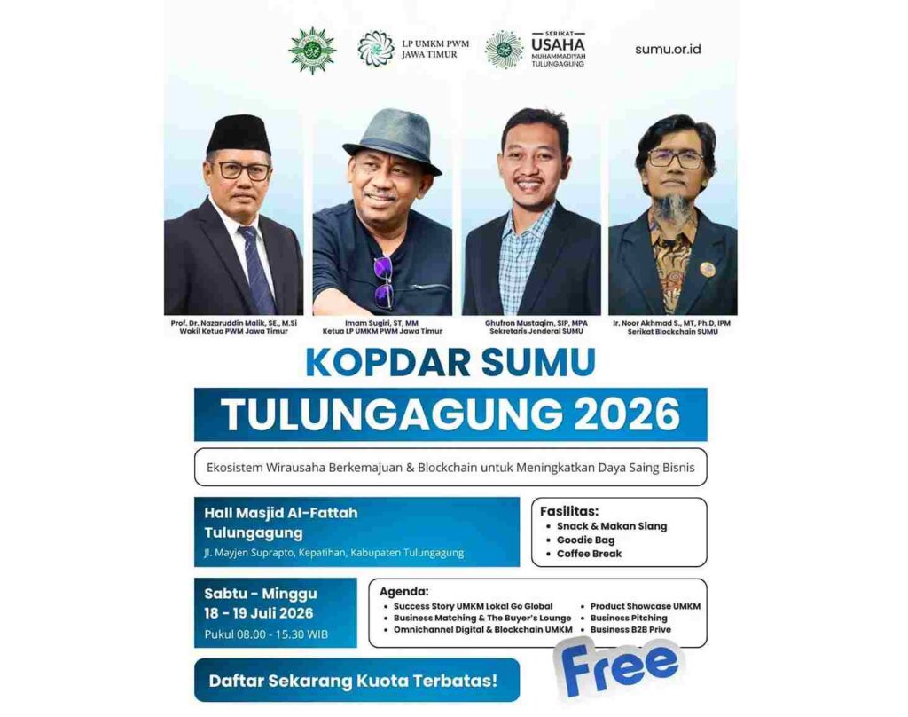 Kopdar SUMU Tulungagung 2026 akan Hadirkan Ekosistem Wirausaha Berkemajuan dan Blockchain