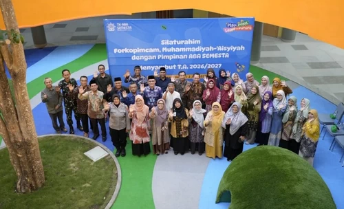 Jajaran pimpinan dan guru TK ABA Semesta menggelar silaturahim bersama Forum Koordinasi Pimpinan Kapanewon. (ist)