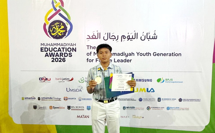 Tegar Al Ayman, siswa SMP Muhammadiyah 13 Panceng (Hamas School).