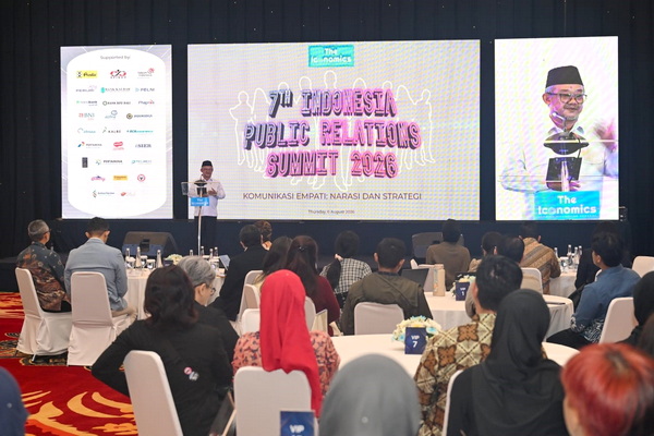 Abdul Mu'ti memberikan sambutan dalam ajang 7th Indonesia Public Relations Summit (IPRS) 2026. (ist)