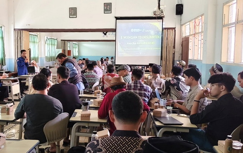 Bimbingan Teknis (Bimtek) bagi agen verifikator Sistem Aplikasi Terpadu Umum (SATUMU) se-Surabaya Selatan. (ist)