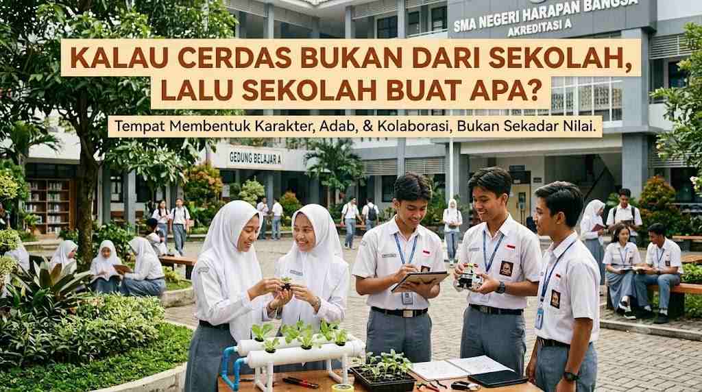 Kalau Cerdas Bukan Dari Sekolah, Lalu Sekolah Buat Apa?