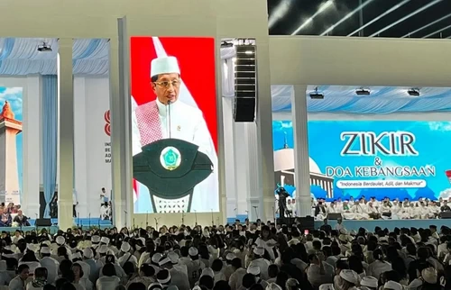 Menag Nasaruddin umar di acara zikir dan doa. (ist)