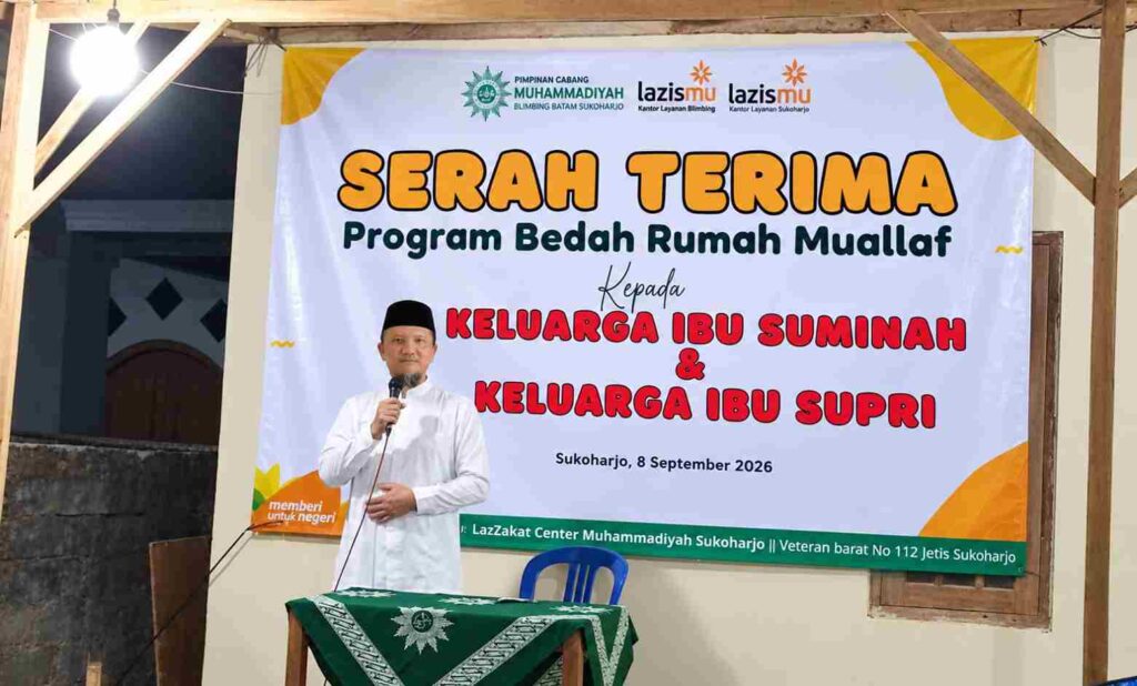 Perkuat Ukhuwah Islamiyah, Lazismu Blimbing Serahkan Hasil Program Bedah Rumah Mualaf
