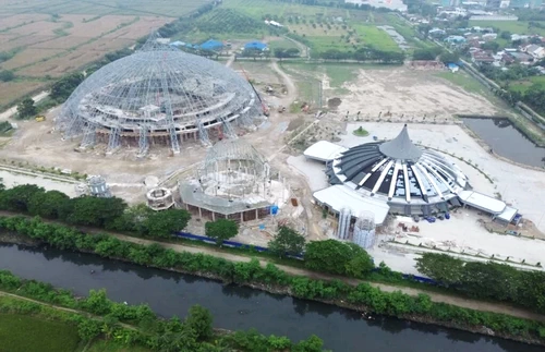 Kompleks lokasi dan gedung Muktamar Muhammadiyah sudah hampir rampung. (ist)