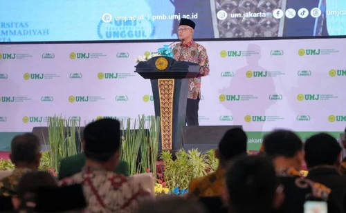 Haedar Nashir dalam hari Bermuhammadiyah di UNJ. (ist)