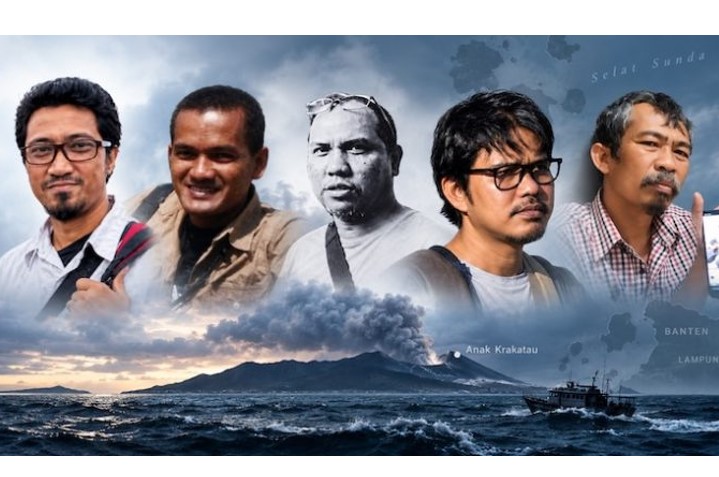 Lima jurnalis masih hilang di perairan anak krakatau. (ist)