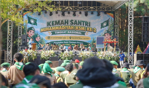 Sekretaris Pimpinan Pusat (PP) Muhammadiyah, Izzul Muslimin, resmi membuka Kemah Santri Muhammadiyah (KSM) Tingkat Nasional II. (ist)