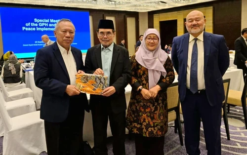 Utusan PP Muhammadiyah, Syafiq A. Mughni, dalam pertemuan khusus International Contact Group (ICG).