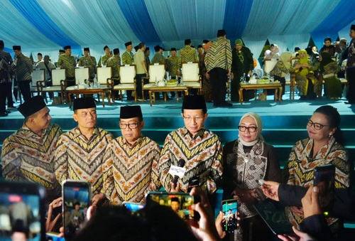 Menteri Agama bersama Menko PMK saat pembukaan MTQ Nasional di Semarang. (ist)
