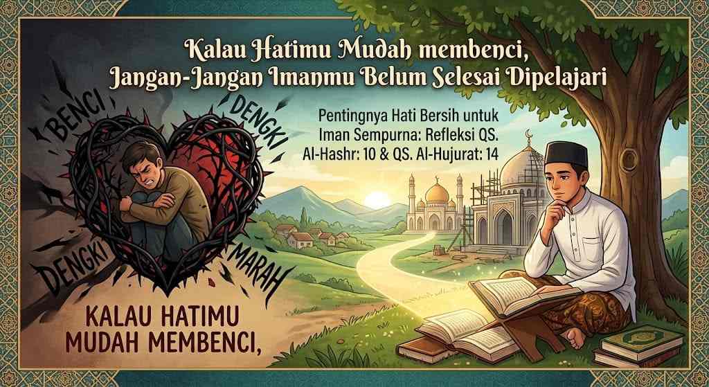 Kalau Hatimu Mudah membenci, Jangan-Jangan Imanmu Belum Selasai Dipelajari