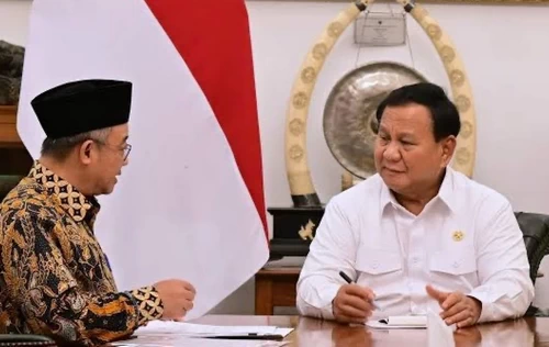 Rapat terbatas antara Presiden Prabowo dengan Mendikdasmen Abdul Mu'ti. (ist)