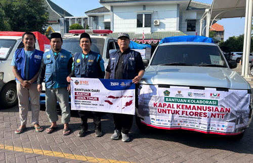 Perwakilan laznas menjelang berangkat ke NTT. (ist)