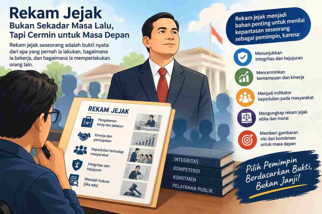 Menjadi Pemimpin Karena Rekam Jejak, Bukan Jejak yang Direkam