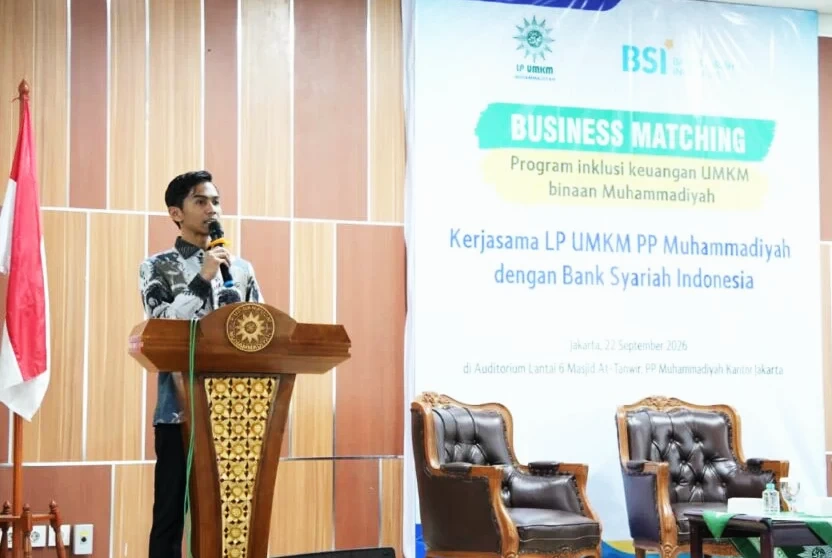 Business Matching Program Inklusi Keuangan di Aula Masjid At-Tanwir PP Muhammadiyah, Jakarta Pusat. (ist)