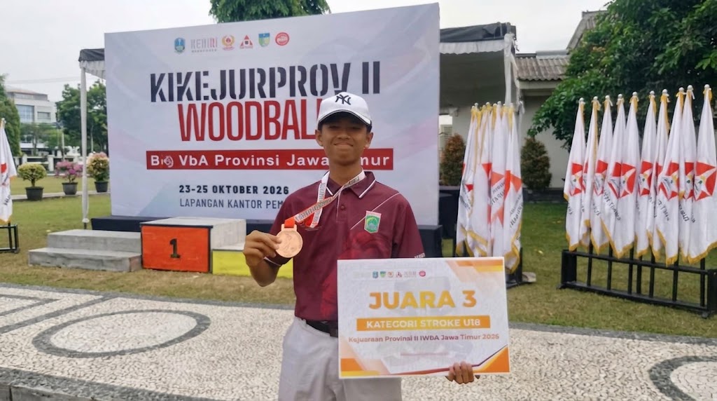 El Rafa, Siswa SMK Mutu Gondanglegi Raih Juara 3 Kejurprov Woodball Jatim 2026