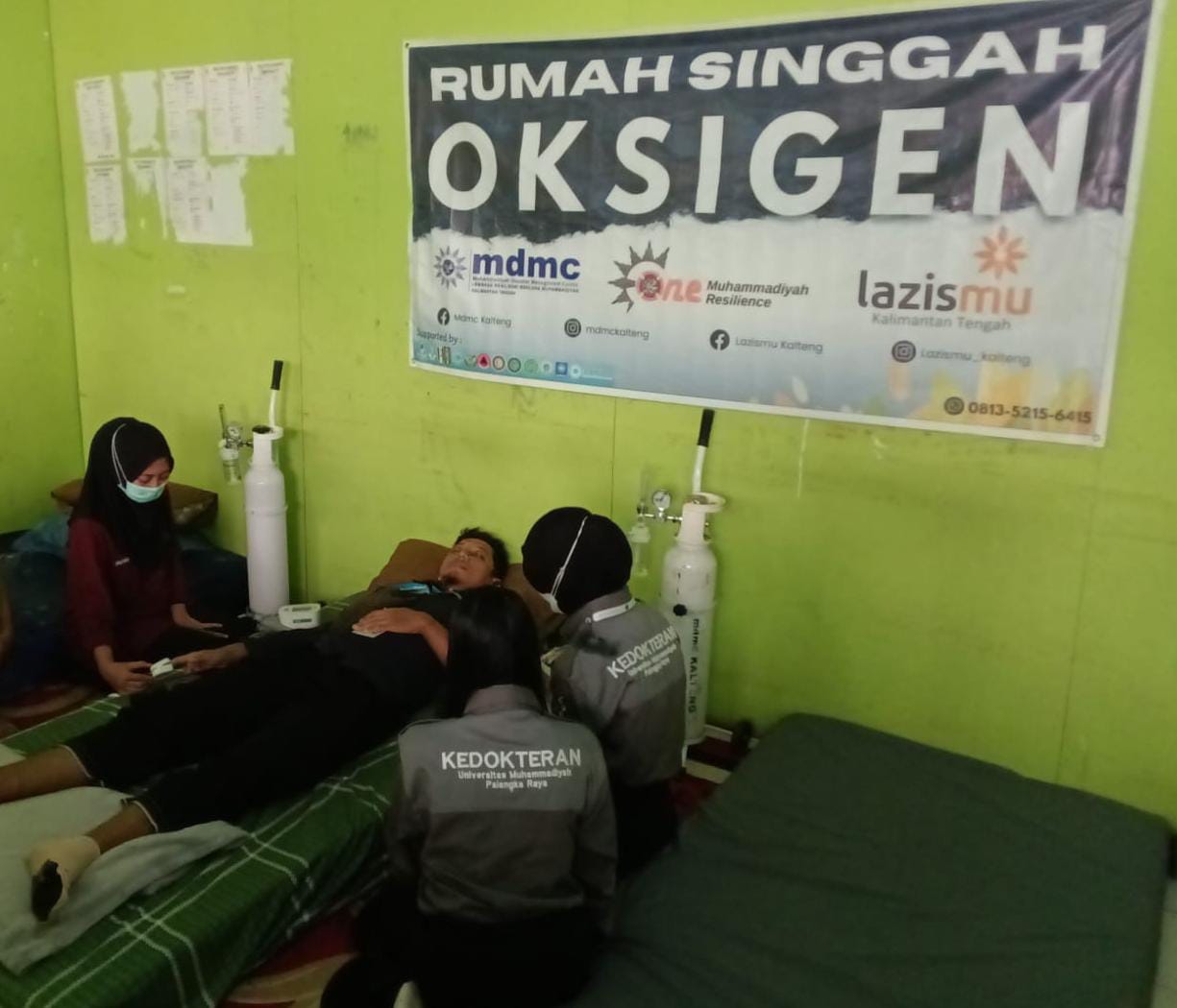Kabut Asap Karhutla Membara, Rumah Oksigen Muhammadiyah Sigap Layani Warga