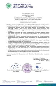 Maklumat Resmi Muhammadiyah Tanggapi Putusan MK