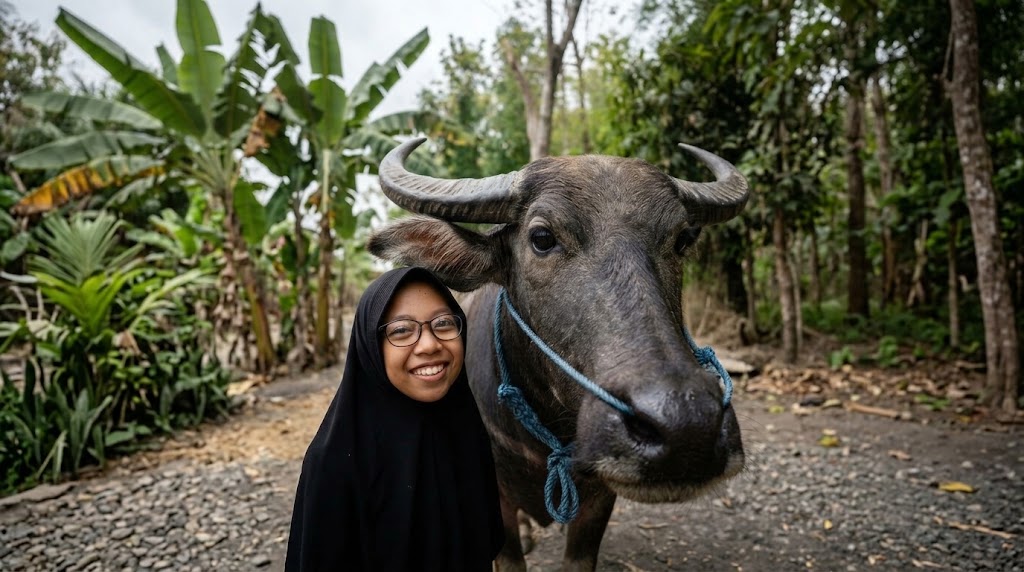 Ngonthel Bareng di Hari Santri, Siswa SMP Muhammadiyah 1 Nganjuk Raih Hadiah Utama Seekor Kerbau