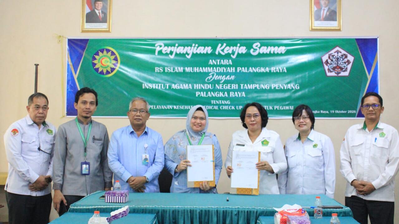 Peduli Kesehatan, RS Islam PKU Muhammadiyah Palangka Raya MOU dengan IAHN Tampung Penyang 
