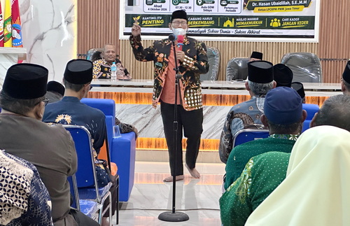 Ketua LPCRPM Pimpinan Wilayah Muhammadiyah (PWM) Jawa Timur, Dr. Hasan Ubaidillah, S.E., M.M. saat memberikan materi. (ist)