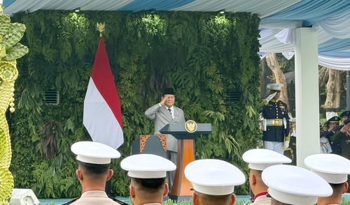 Presiden Prabowo memimpin upacara Hari Kesaktian Pancasila di Lubang Buaya. (ist)
