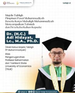 Ustaz Adi Hidayat Terima Gelar Profesor Kehormatan dari Universitas di Uzbekistan